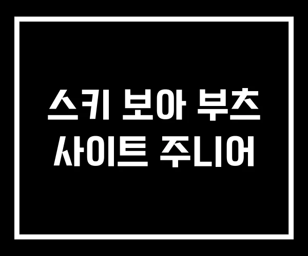 스키 보아 부츠 사이트 주니어