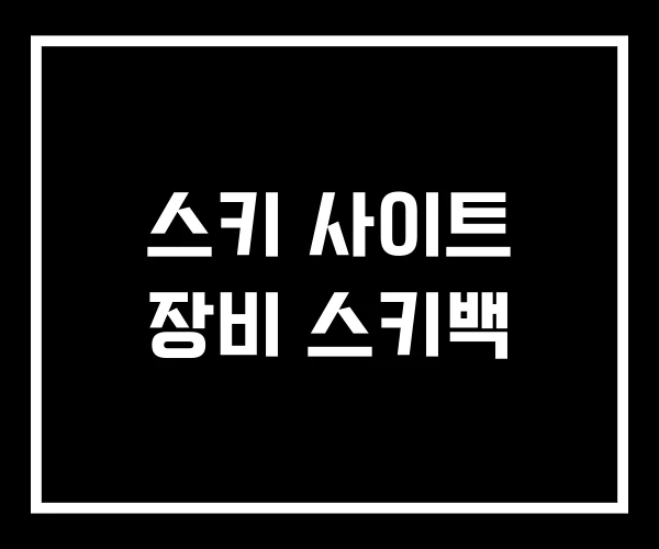 스키 사이트 장비 스키백