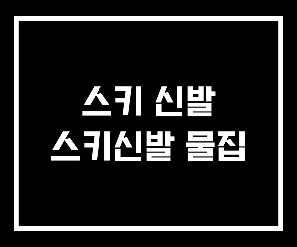 스키 신발 스키신발 물집