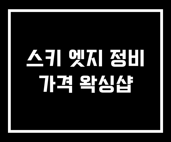 스키 엣지 정비 가격 왁싱샵