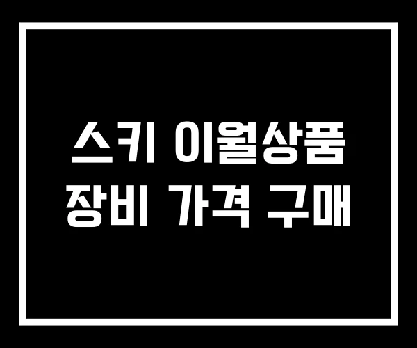스키 이월상품 장비 가격 구매 스키 이월상품 장비 가격 구매