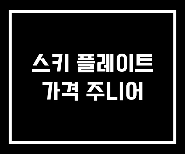 스키 플레이트 가격 주니어 스키 플레이트 가격 주니어