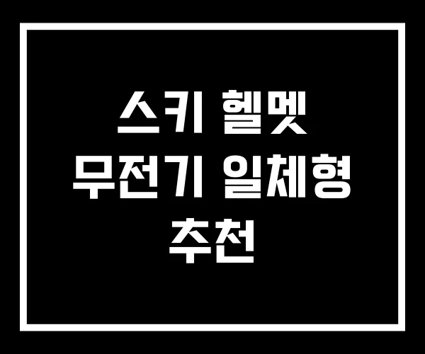 스키 헬멧 무전기 일체형 추천 스키 헬멧 무전기 일체형 추천