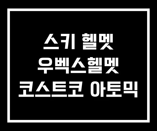 스키 헬멧 우벡스헬멧 코스트코 아토믹