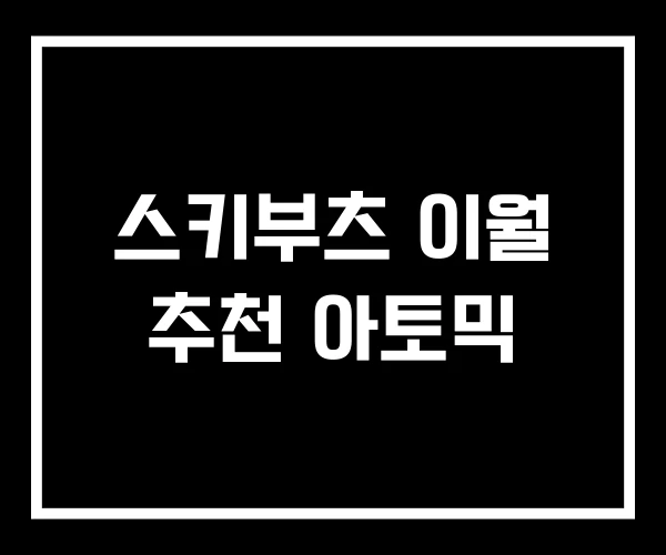 스키부츠 이월 추천 아토믹