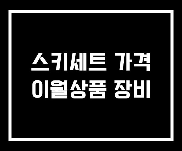 스키세트 가격 이월상품 장비 스키세트 가격 이월상품 장비