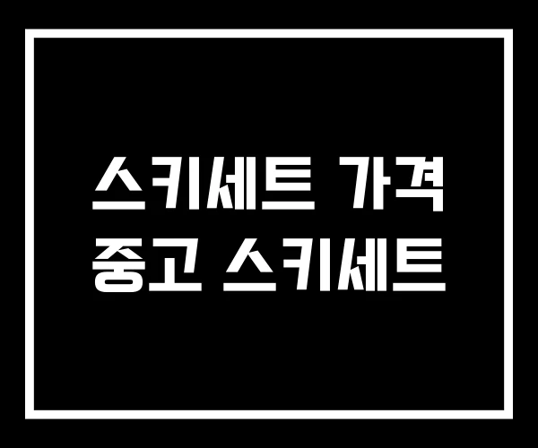 스키세트 가격 중고 스키세트