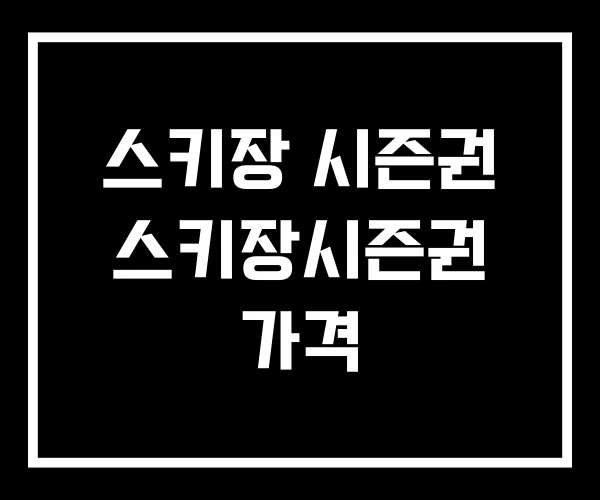 스키장 시즌권 스키장시즌권 가격 스키장 시즌권 스키장시즌권 가격