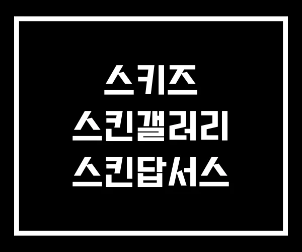 스키즈 스킨갤러리 스킨답서스