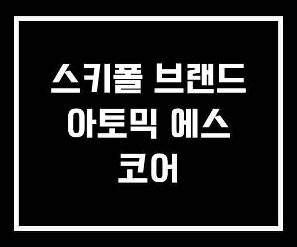 스키폴 브랜드 아토믹 에스 코어