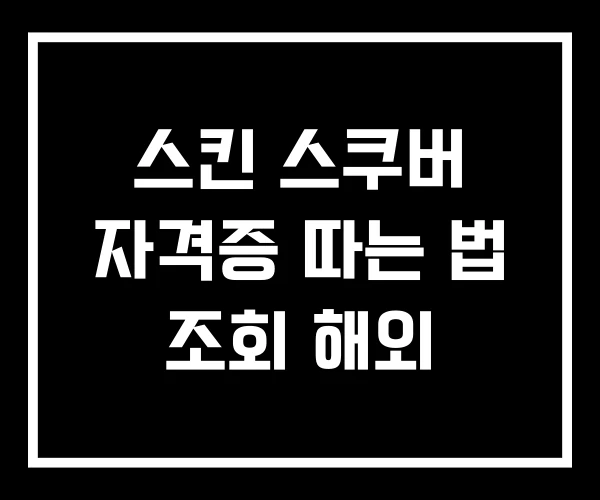 스킨 스쿠버 자격증 따는 법 조회 해외 스킨 스쿠버 자격증 따는 법 조회 해외