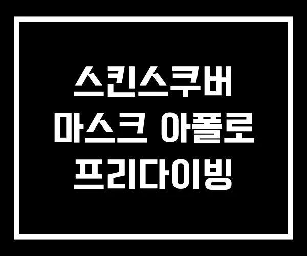 스킨스쿠버 마스크 아폴로 프리다이빙