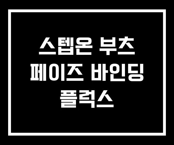 스텝온 부츠 페이즈 바인딩 플럭스