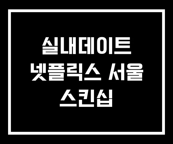 실내데이트 넷플릭스 서울 스킨십 실내데이트 넷플릭스 서울 스킨십