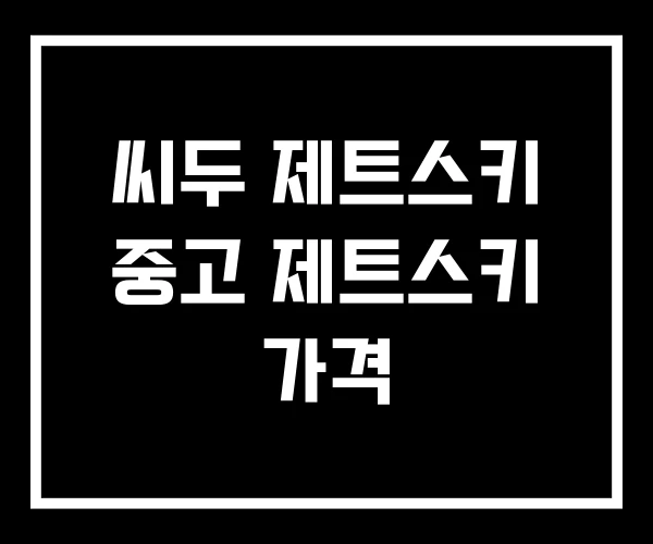 씨두 제트스키 중고 제트스키 가격 씨두 제트스키 중고 제트스키 가격