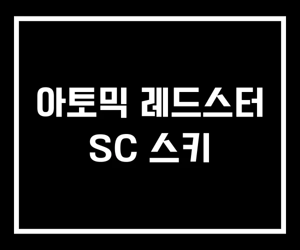 아토믹 레드스터 SC 스키