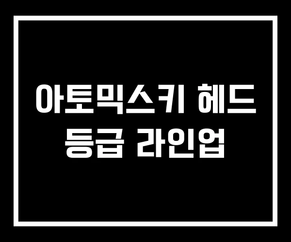 아토믹스키 헤드 등급 라인업