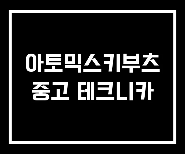아토믹스키부츠 중고 테크니카