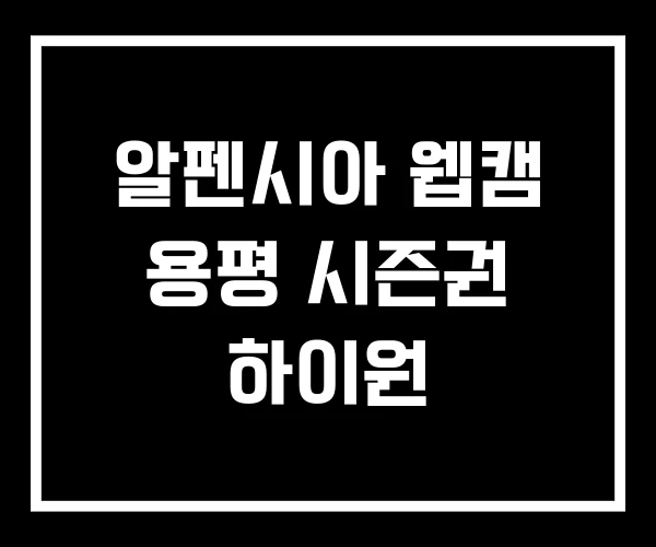 알펜시아 웹캠 용평 시즌권 하이원