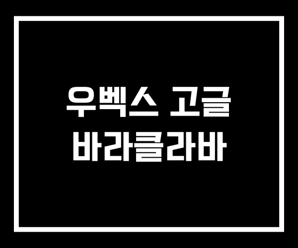 우벡스 고글 바라클라바