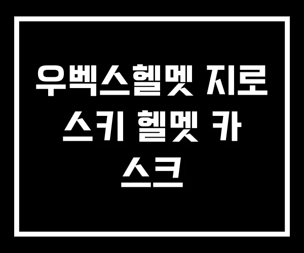 우벡스헬멧 지로 스키 헬멧 카 스크
