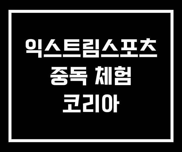 익스트림스포츠 중독 체험 코리아 익스트림스포츠 중독 체험 코리아