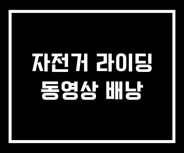 자전거 라이딩 동영상 배낭 자전거 라이딩 동영상 배낭