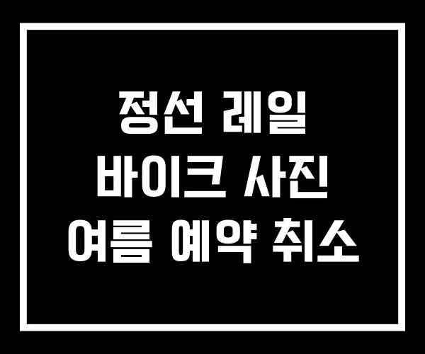 정선 레일 바이크 사진 여름 예약 취소 정선 레일 바이크 사진 여름 예약 취소