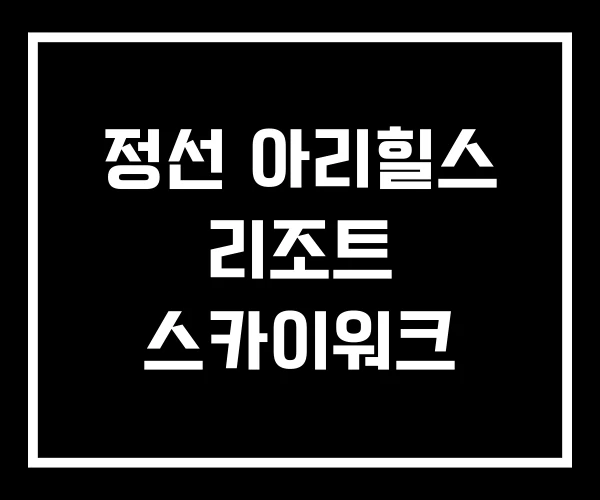 정선 아리힐스 리조트 스카이워크