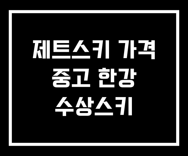 제트스키 가격 중고 한강 수상스키 제트스키 가격 중고 한강 수상스키