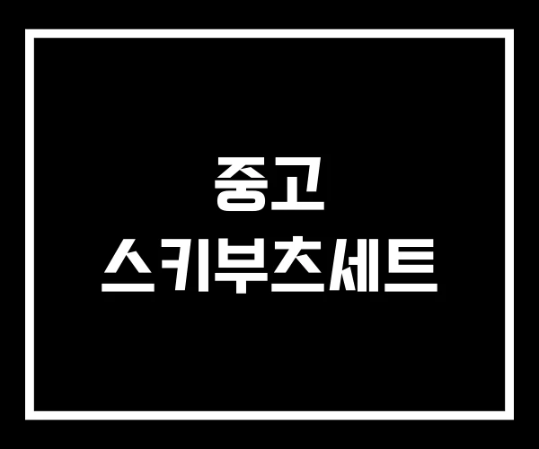 중고 스키부츠세트