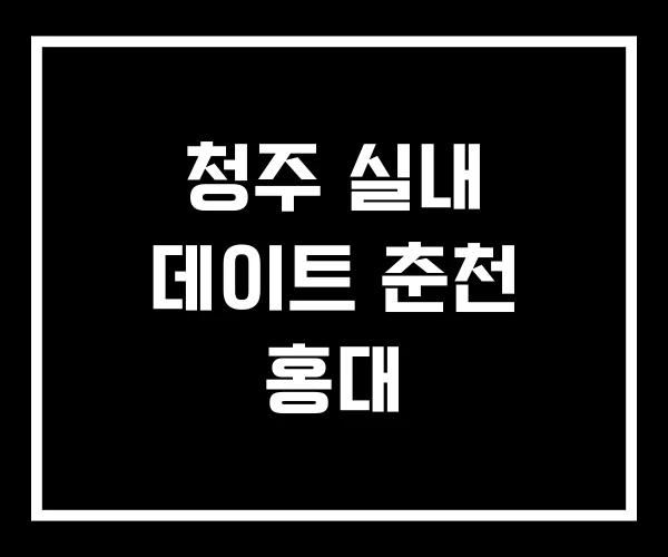 청주 실내 데이트 춘천 홍대