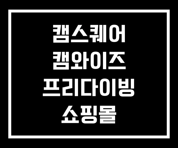 캠스퀘어 캠와이즈 프리다이빙 쇼핑몰