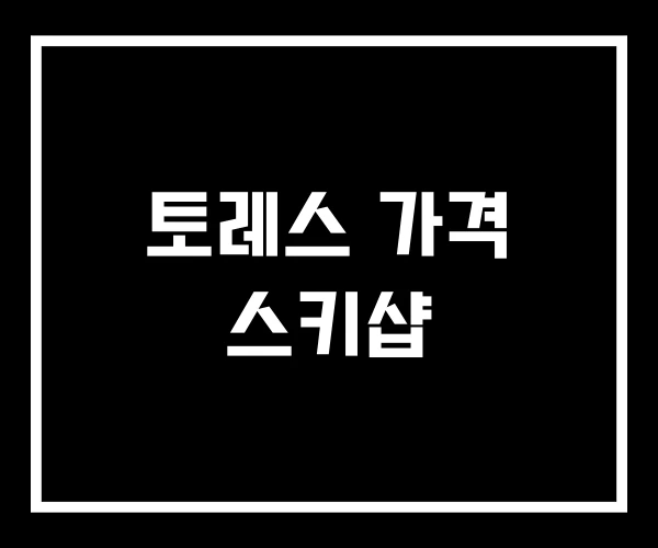 토레스 가격 스키샵