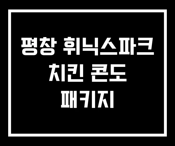 평창 휘닉스파크 치킨 콘도 패키지