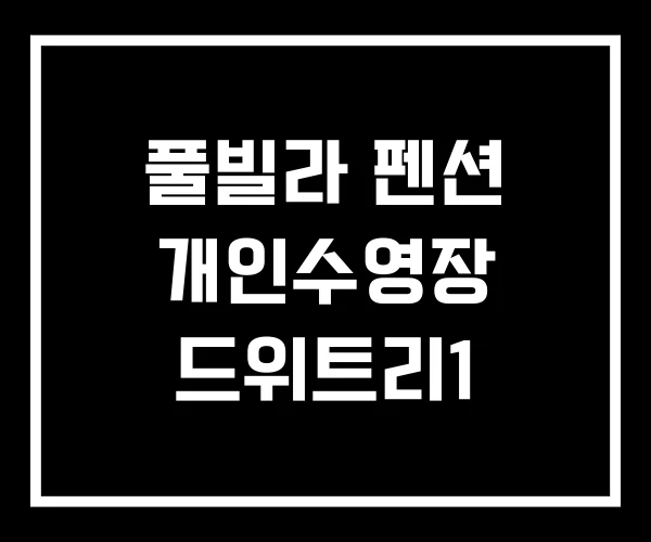 풀빌라 펜션 개인수영장 드위트리1 풀빌라 펜션 개인수영장 드위트리1