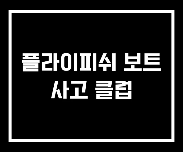 플라이피쉬 보트 사고 클럽 플라이피쉬 보트 사고 클럽