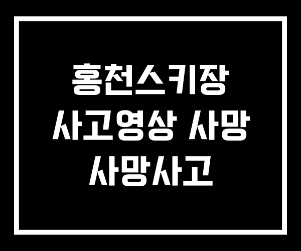 홍천스키장 사고영상 사망 사망사고