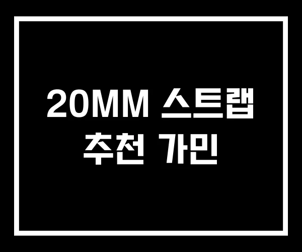 20MM 스트랩 추천 가민