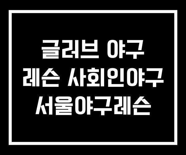 글러브 야구 레슨 사회인야구 서울야구레슨 글러브 야구 레슨 사회인야구 서울야구레슨