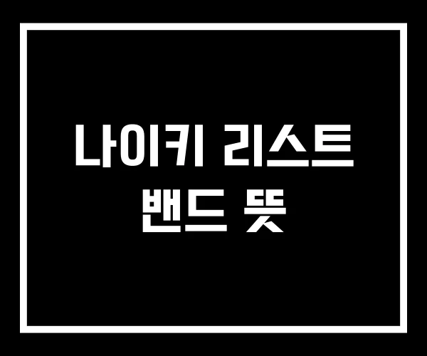 나이키 리스트 밴드 뜻 나이키 리스트 밴드 뜻