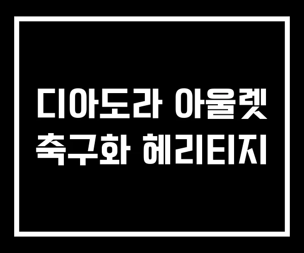 디아도라 아울렛 축구화 헤리티지