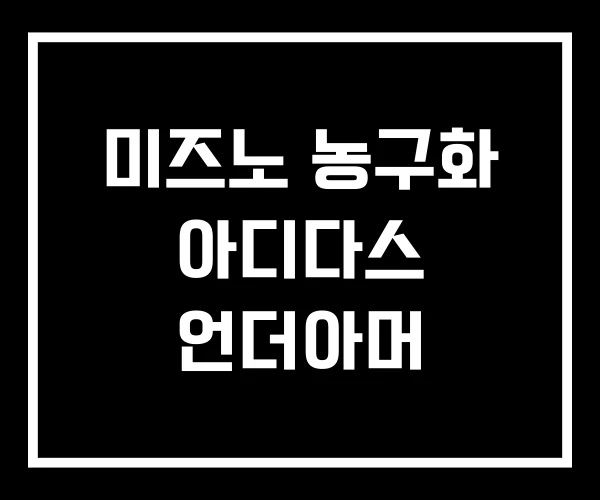 미즈노 농구화 아디다스 언더아머