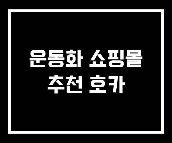 운동화 쇼핑몰 추천 호카