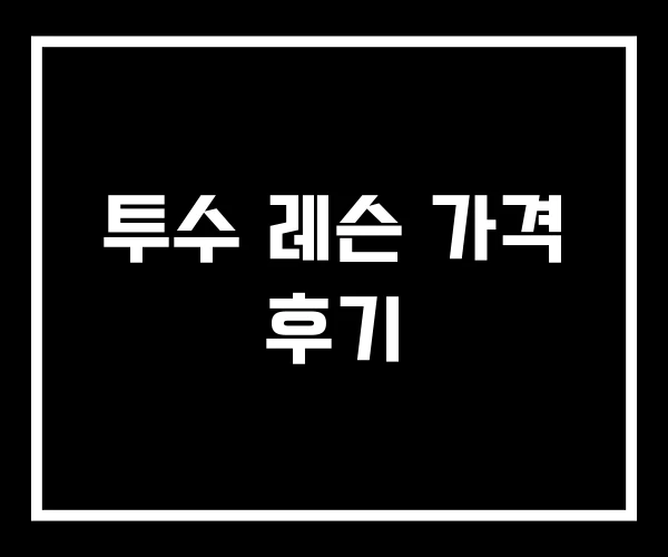 투수 레슨 가격 후기