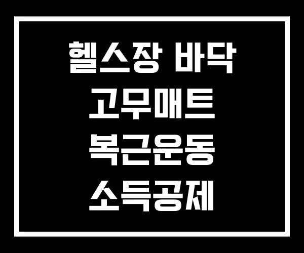 헬스장 바닥 고무매트 복근운동 소득공제