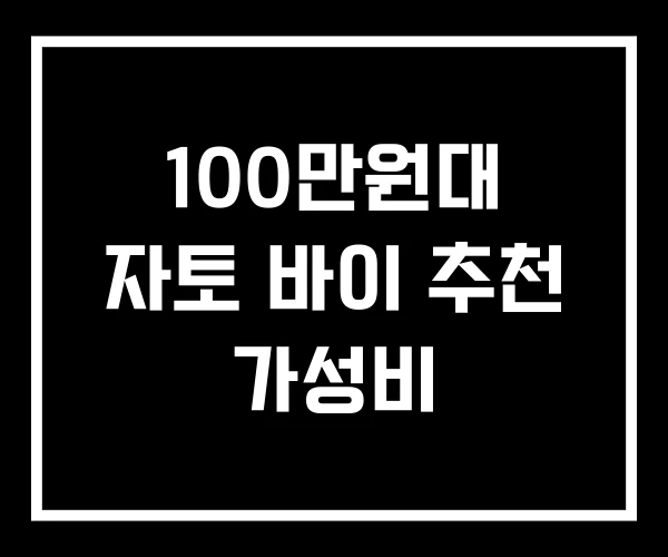 100만원대 자토 바이 추천 가성비 100만원대 자토 바이 추천 가성비