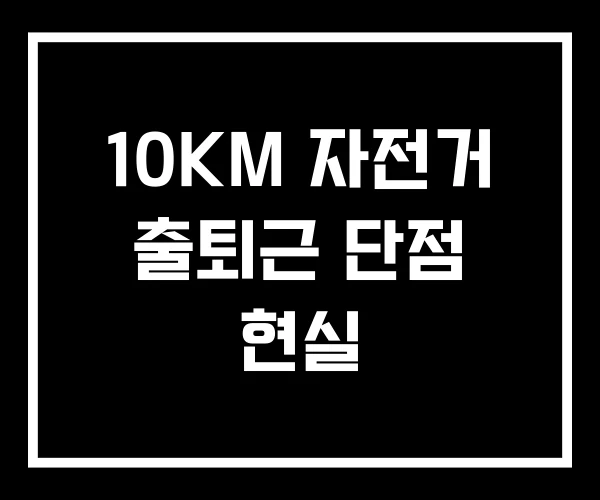 10KM 자전거 출퇴근 단점 현실 10KM 자전거 출퇴근 단점 현실