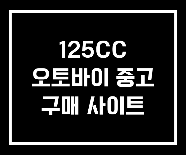 125CC 오토바이 중고 구매 사이트 125CC 오토바이 중고 구매 사이트