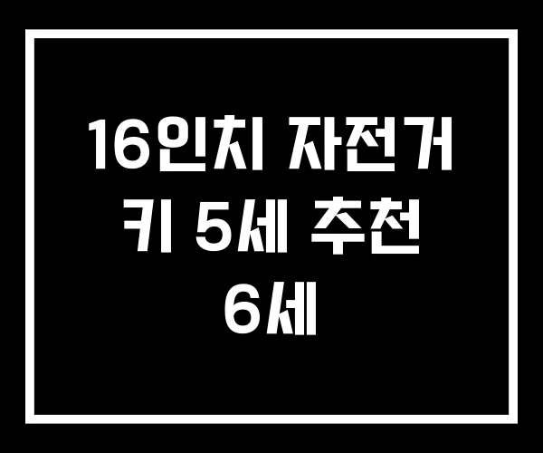 16인치 자전거 키 5세 추천 6세 16인치 자전거 키 5세 추천 6세